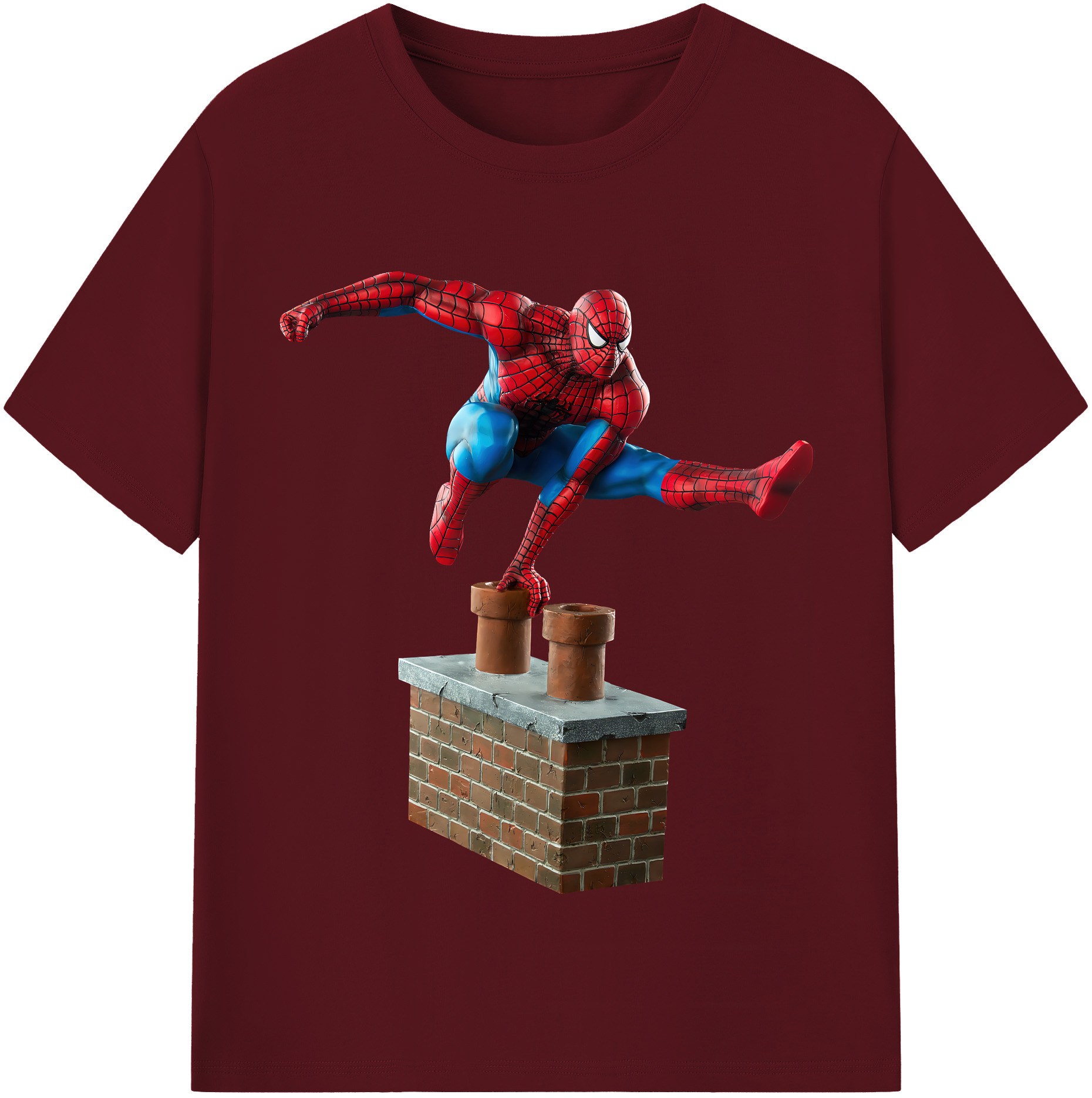（画像用） Spider Man スパイダーマン 綿100％半袖Tシャツ（フロントプリント）